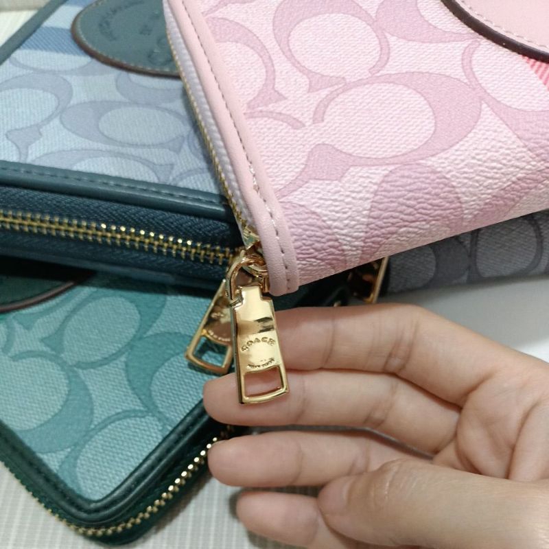 NEW !! Dompet C0ACH Dempsey Signature large with box