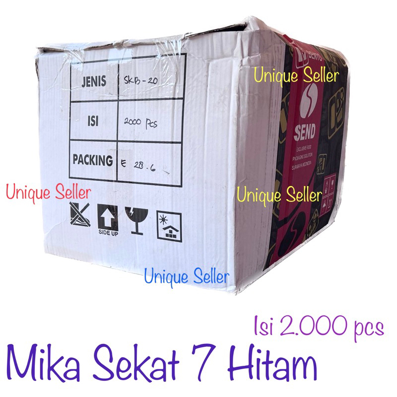 [1 Dus] Mika Sekat 7 Hitam Isi 2.000 pcs untuk Dus Nasi 20x20 Uk 20