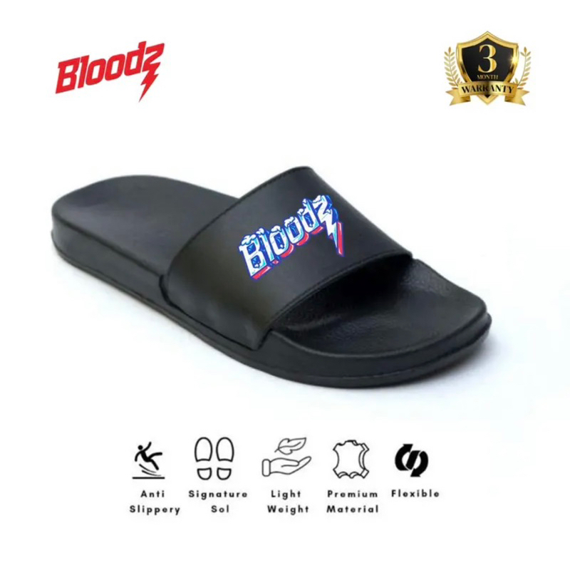 Sandal Slop Pria Wanita Unisex Sandal Blood Slip On Slide Hitam Putih Motif Slide Terbaru