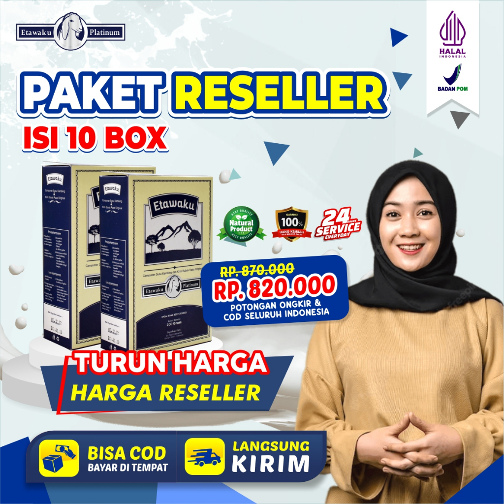 PAKET 10 BOX ETAWAKU PLATINUM - PAKET RESELLER