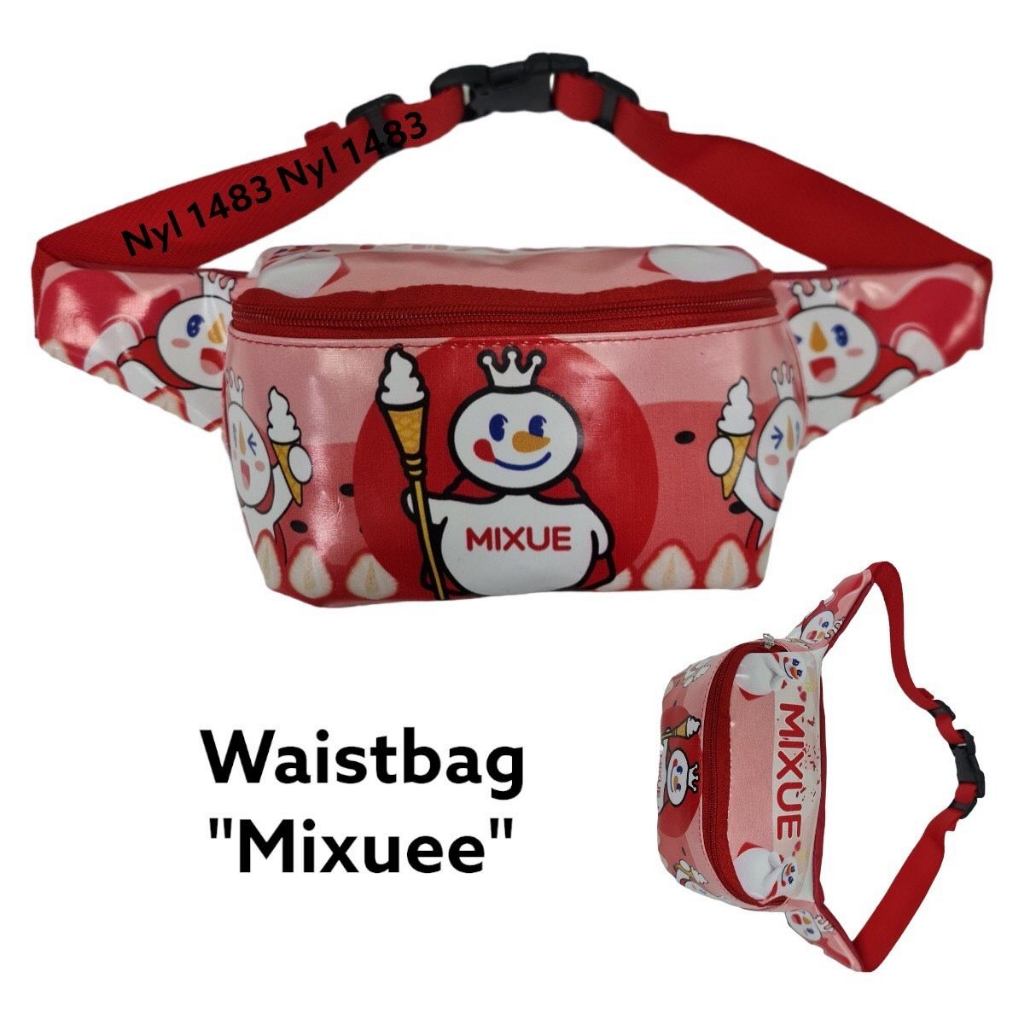 Waistbag anak karakter mixue - tas anak Waistbag Kids Karakter Little Mixue Terbaru