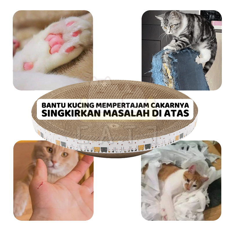 CAT7 Papan Garuk Kucing Mainan 30/40/50cm Cat Scratch Board Scratching Pads Posts Extra Tebal Garukan Hewan Peliharaan