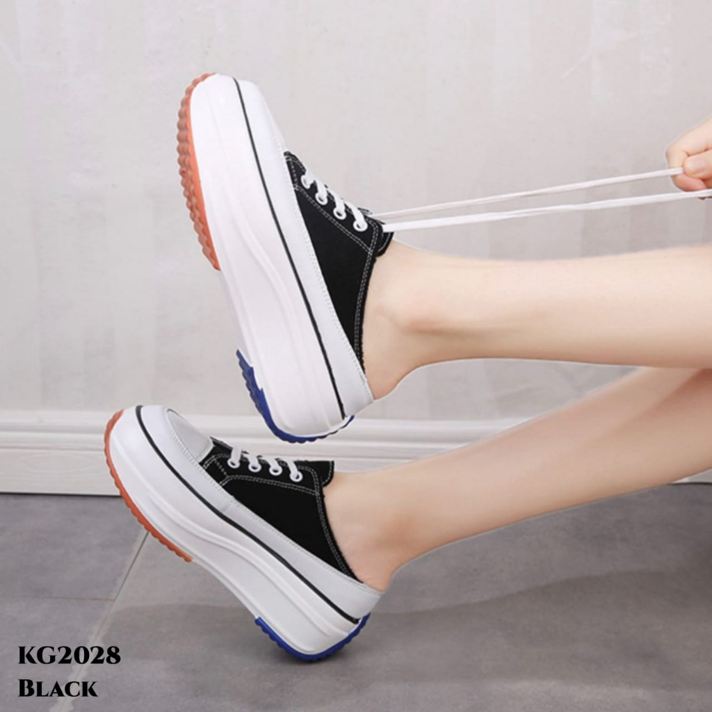 WYN SEPATU SNEAKERS WEDGES SLOP TRENDY FASHION KOREA KG2028