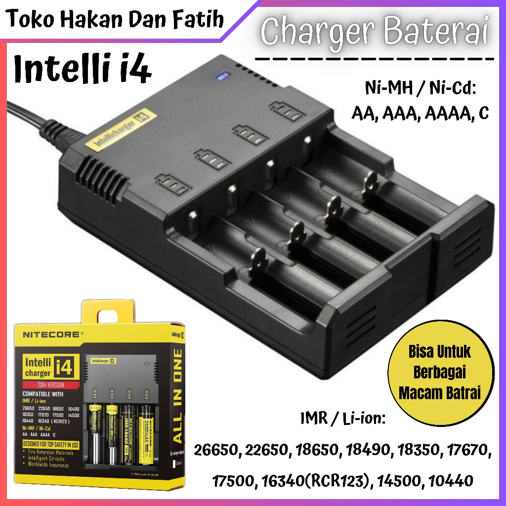 Intellicharger i4 & i2 Universal Battery Charger 4 Slot / 2 Slot Bisa Untuk Berbagai Macam Type Batr