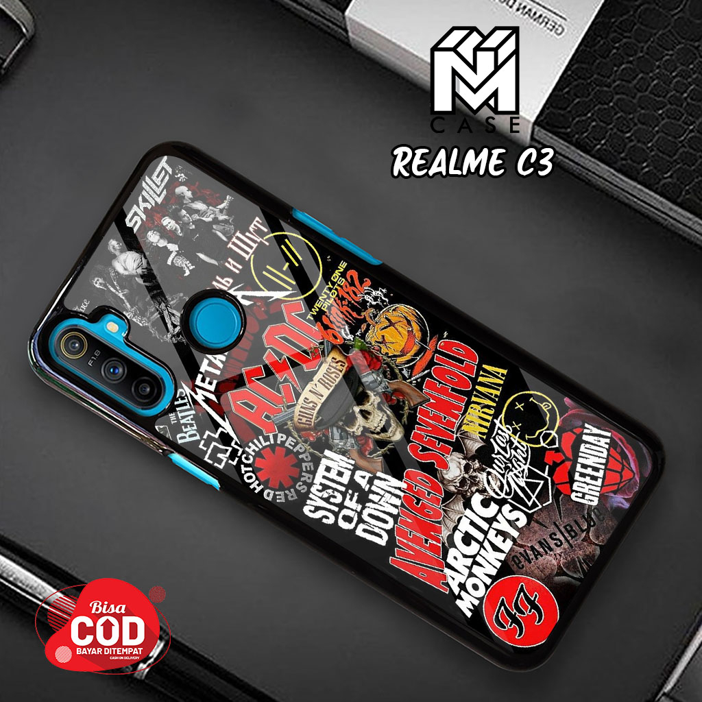 NM Case - Case Hp Realme C3 Terbaru - 20 - Fashion Case Black Aesthetic Casing Hp Case Murah Softcas