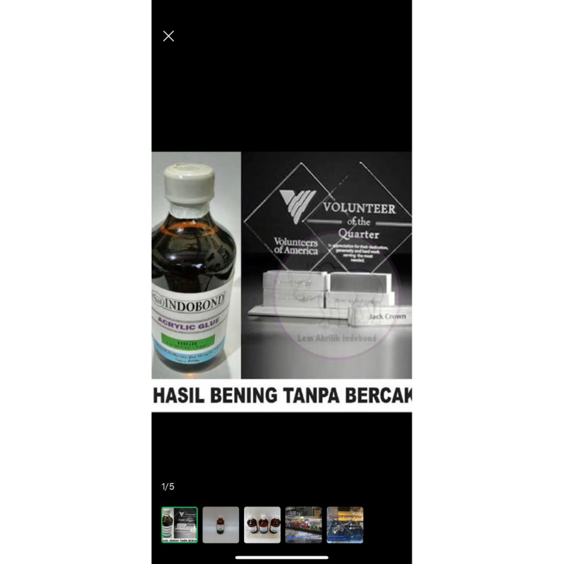 

Lem Akrilik Indobond Tipe HIGH 380ml (5-10mm)