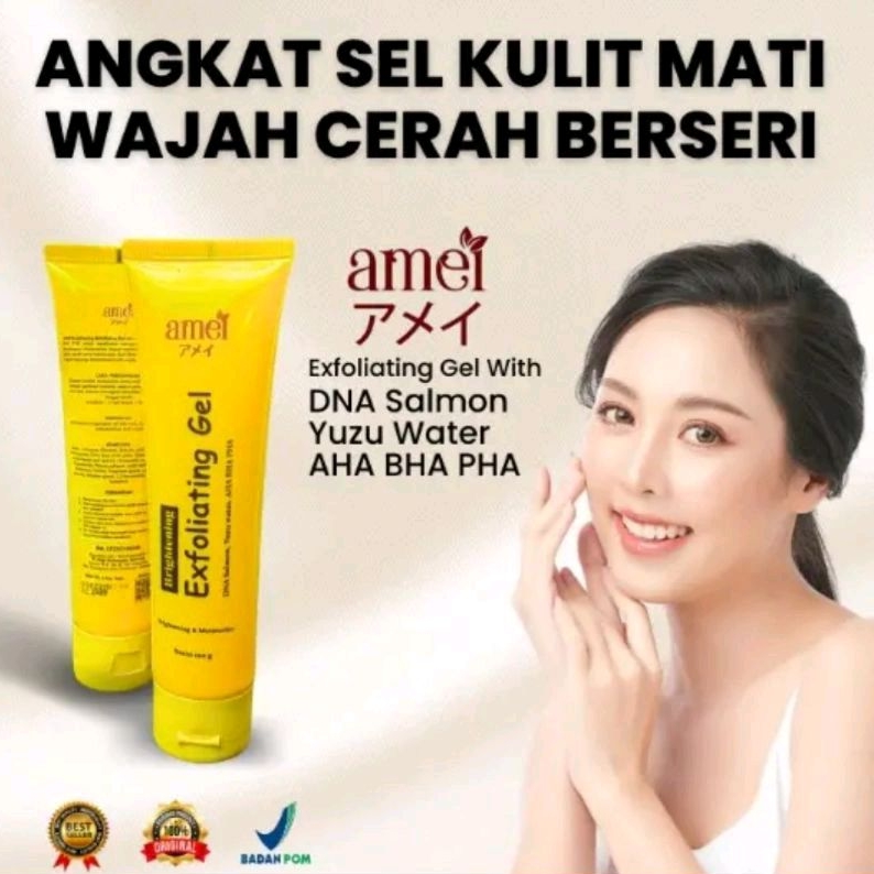 AMEI BRIGHTENING EXFOLIATING GEL DNA SALMON PEMUTIH WAJAH