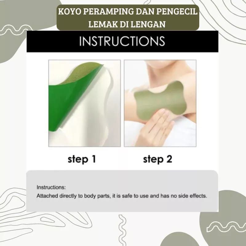 slimming patch / koyo pengecil lengan 10pc pembakar lemak south moon