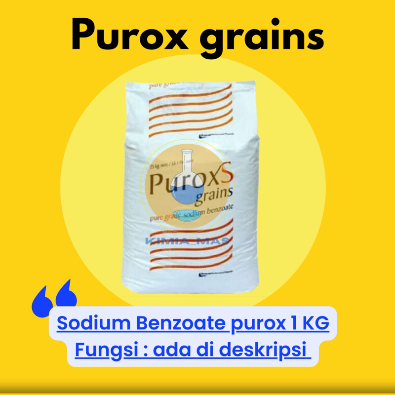 

Sodium Benzoate Purox 1 KG | Bahan Pengawet Makanan dan Minuman | Kimia Bandung | Menerima Pengiriman Instant