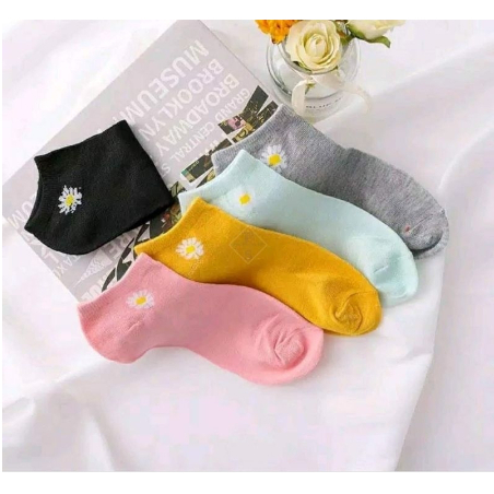 Kaos Kaki Wanita Pendek Ankle Semata Kaki Bear Beruang Lucu Satuan Mix Warna 10 Pasang Kemasan Pouch