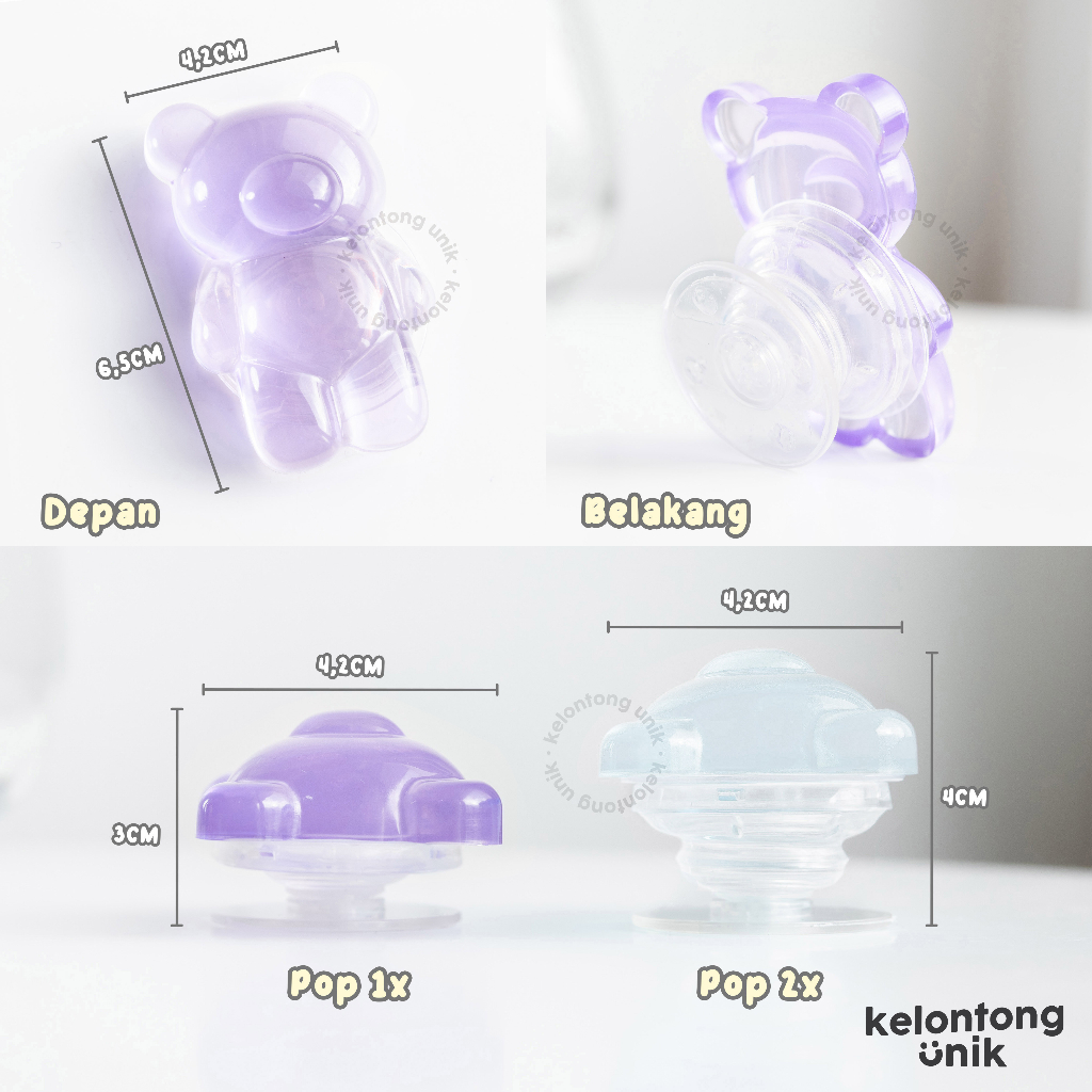 GUMMY BEAR - Griptok 3D Resin Transparan/ Phone Holder/ Phone Grip