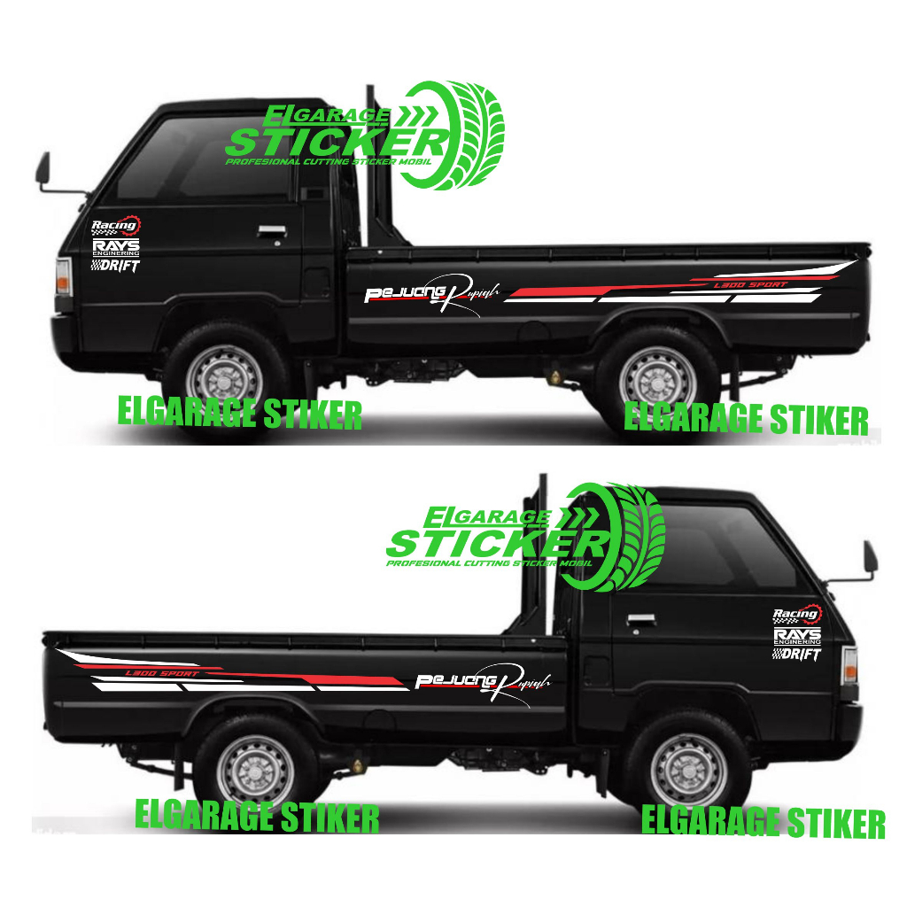 Stiker mobil pickup l300 minimalis variasi bak samping pickup l300