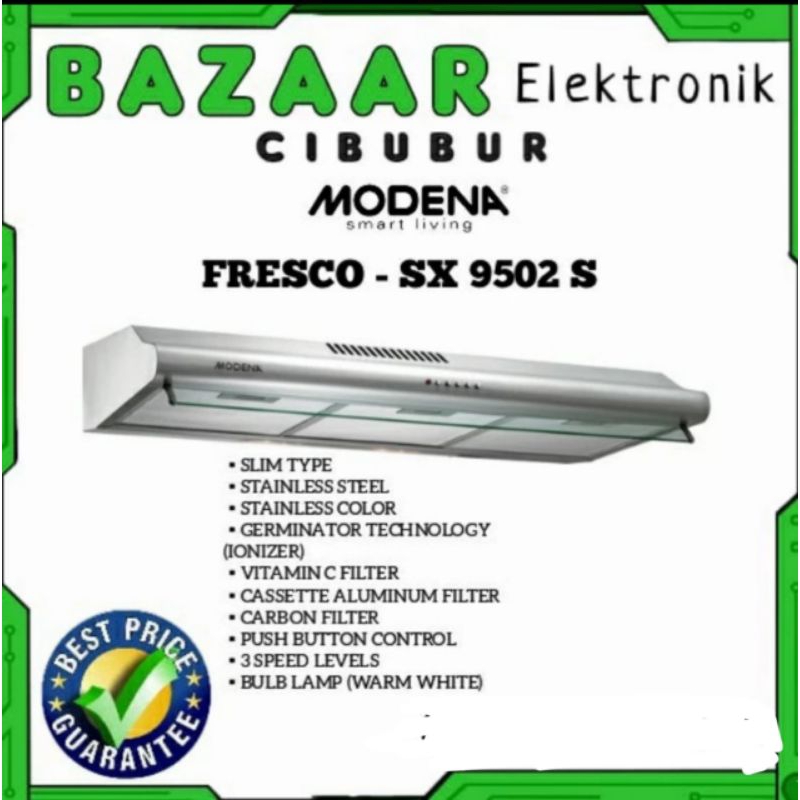 COOKER HOOD MODENA SX9502S SX-9502S PENGHISAP ASAP