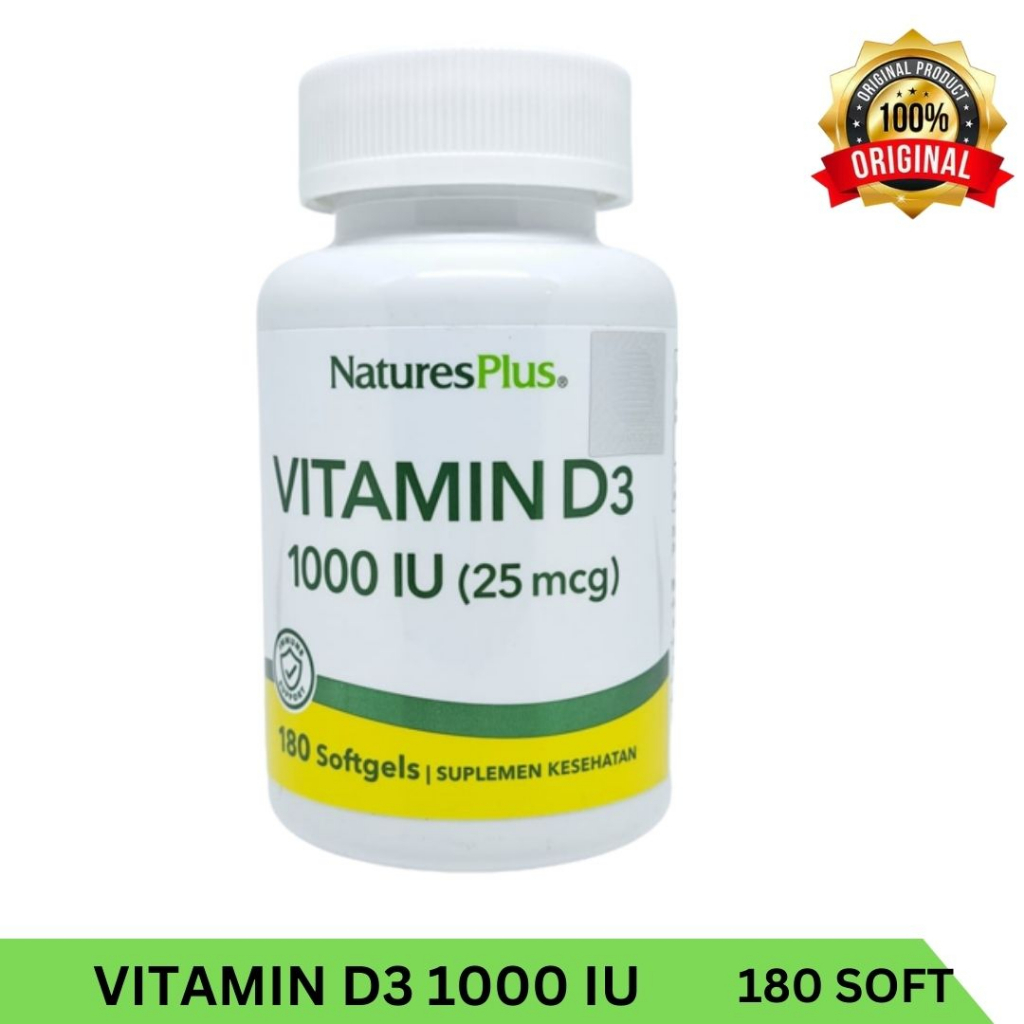 Nature's Plus Vitamin D3 D 3 Vit D3 1000IU 1000 IU 180 Softgels