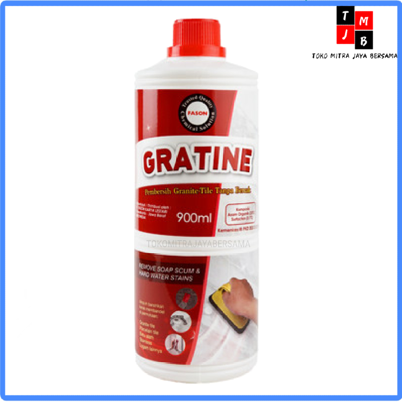 Cairan Pembersih Gratine 900ml Granit Fason Gratine Noda Batu Alam Kaca Porselin Keramik Kasar Stainless 900 ML