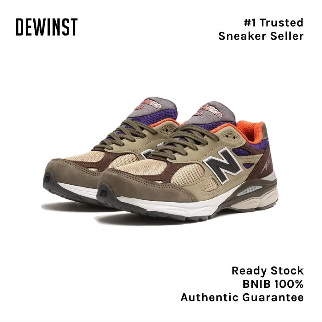 New Balance 990V3 MiUSA Teddy Santis Khaki Orange