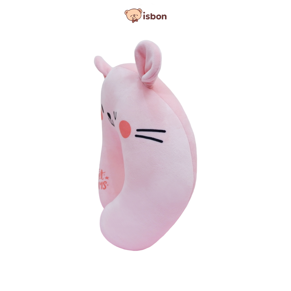 Bantal Leher Karakter Rabbit sweet dream dan Berang-Berang Beaverly 2 in 1 Penutup Mata Eye Mask Nyaman Digunakan Mudah Dibawa by Istana Boneka