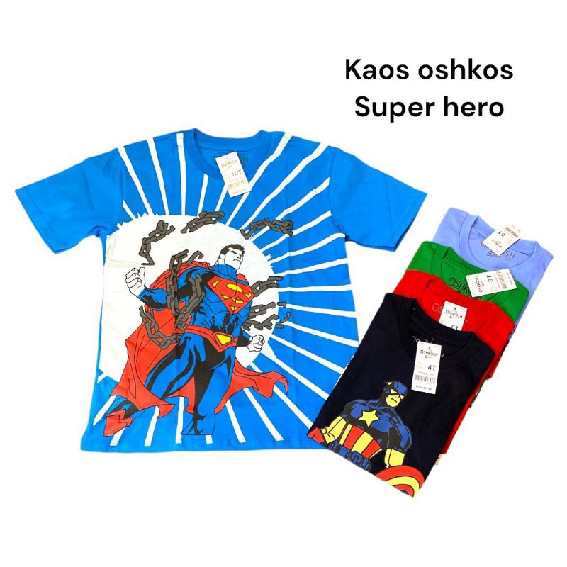 KAOS OSHKOSH BOY SUPERHERO PENDEK