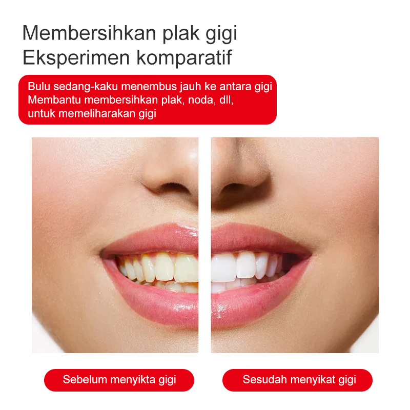 Sikat gigi bulu lembut nano arang bambu baru 360 ° membersihkan gigi hadiah acak empat warna