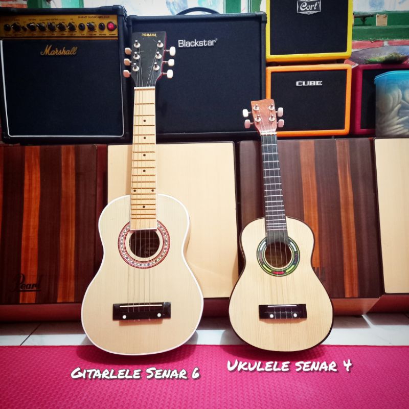 Gitar Akustik Gitarlele Junior Senar 6 (Bonus Pik Gitar)