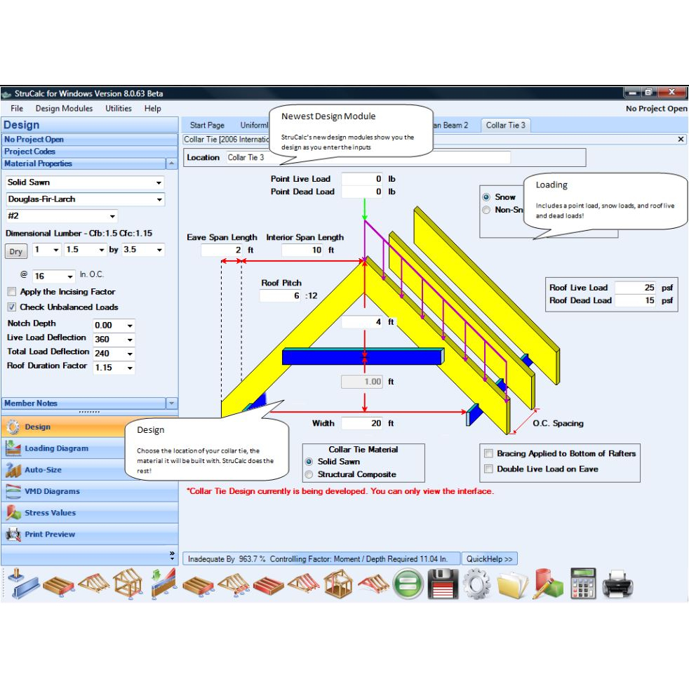 Software StruCalc 9 Full Version Lifetime Program untuk menganalisis struktur analisis dan desain balok