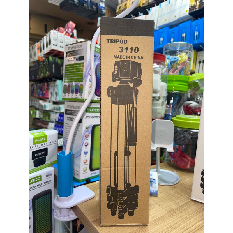 TRIPOD 3210 FULL BLACK 1METER + HOLDER U UNIVERSAL WEIFENG