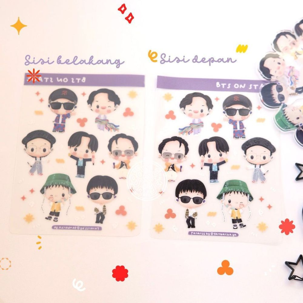 

GAMBARIKA BTS On Stage Sticker Sheet / Stiker Kiss Cut
