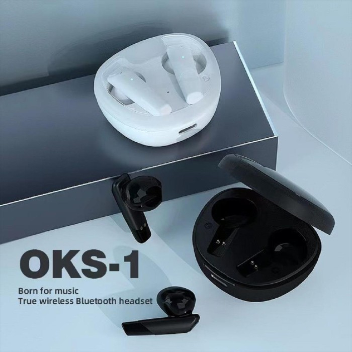 Headset - Earphone Bluetooth TWS 0KS01 - Hitam