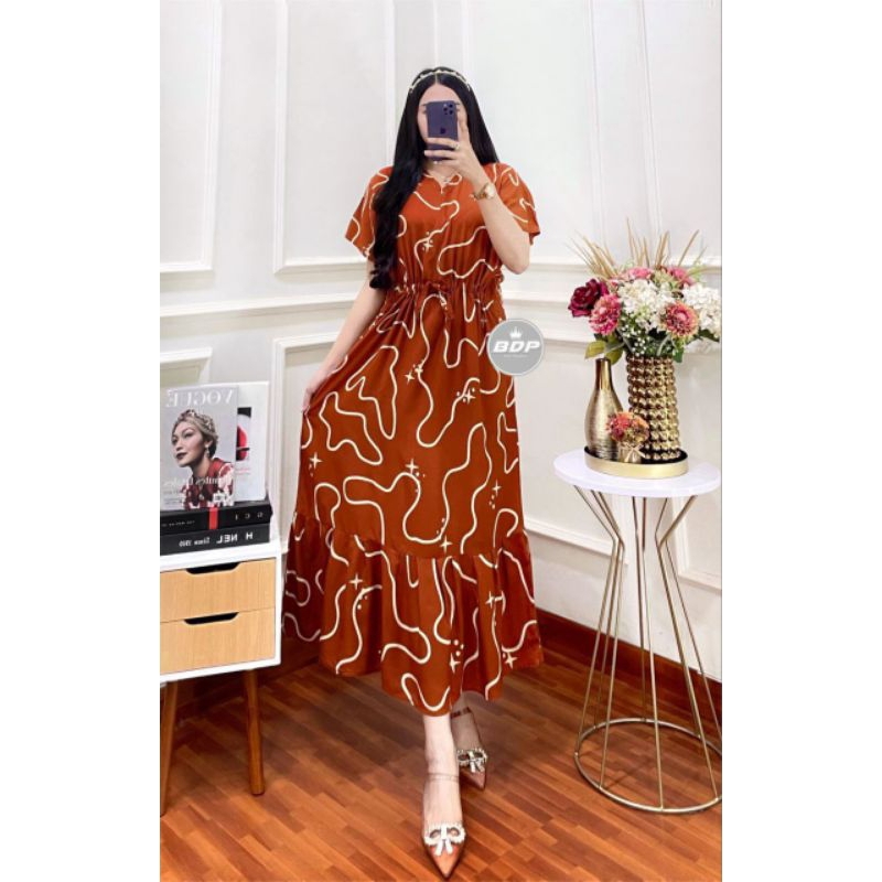 DASTER BAJU BATIK WANITA LENGAN PENDEK TERBARU