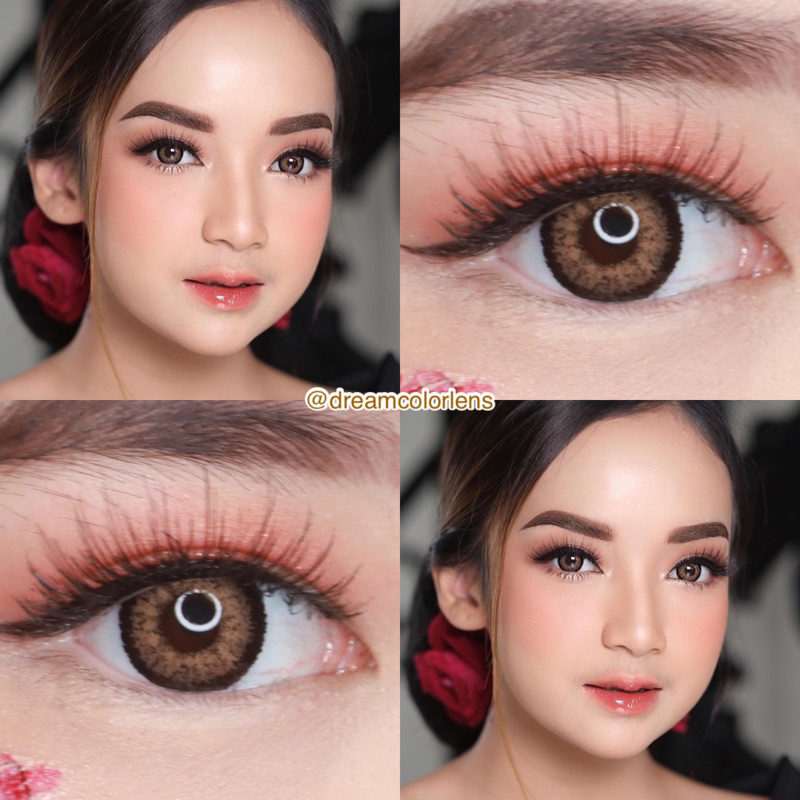 EYEMAZING Softlens - CELINE Brown / Gray / Coklat / Abu Normal Minus Beda Minus