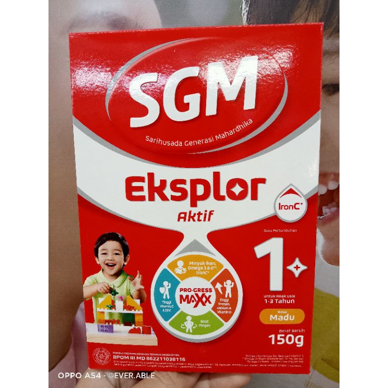 SGM EKSPLOR AKTIF 1+ 150 GR (USIA 1-3 TAHUN)