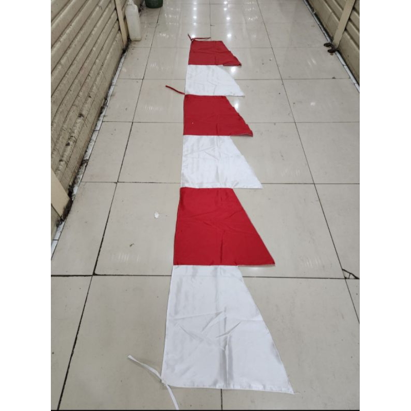 Umbul umbul merah putih uk. 3 m x 50 cm