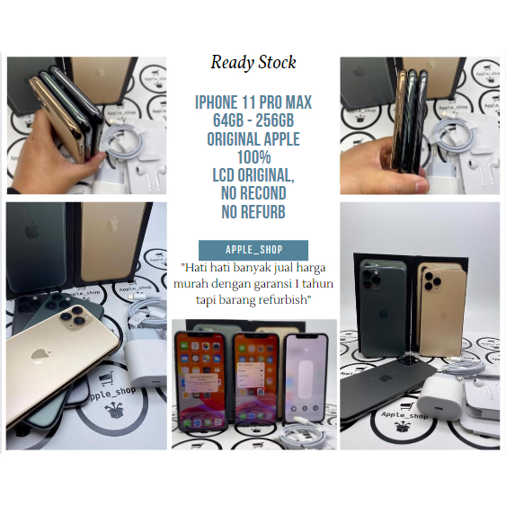 iphone 11 pro max 64gb 256gb Lcd Original Mulus Original Bukan Refurbish / Rekondisi