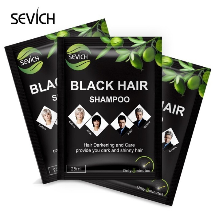 Shampoo Black Hair Shiny Care Cleaning Hair Color Sevich Original