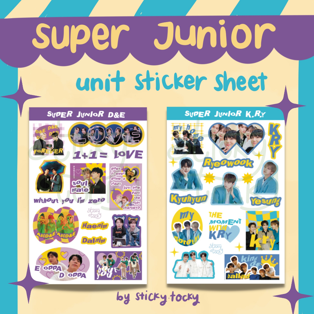 

Super Junior D&E KRY Stiker Sticker Sheet Deco A6 Kiss Cut