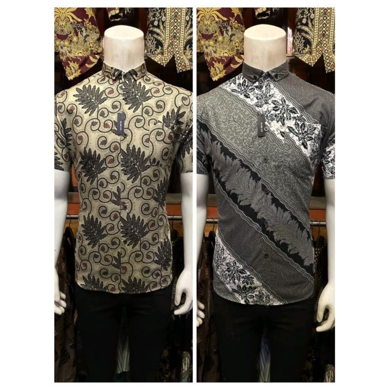 batik batik cowok lengan pendek exlusive edelweissbatik