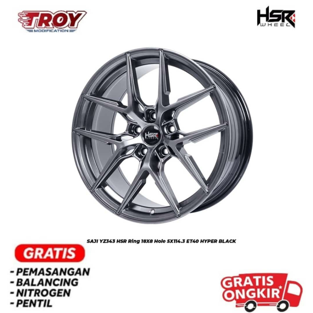 Velg Mobil Ring 17 HSR SAJI YZ343 R17 Crv,Hrv,Xpander,Inova,Rush,Inova Free Ongkir