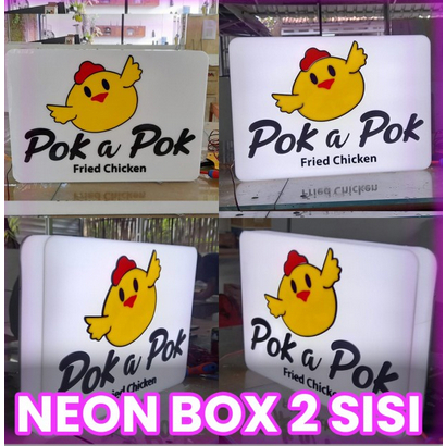 

Neon Box Kotak 30x30cm 2 Sisi Full Acrylic