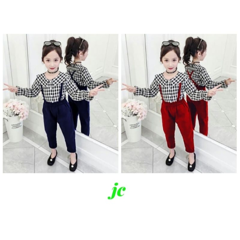 JCK - Set Vivi 2in1 Set Anak / Stelan Anak Wanita Trendy Kekinian