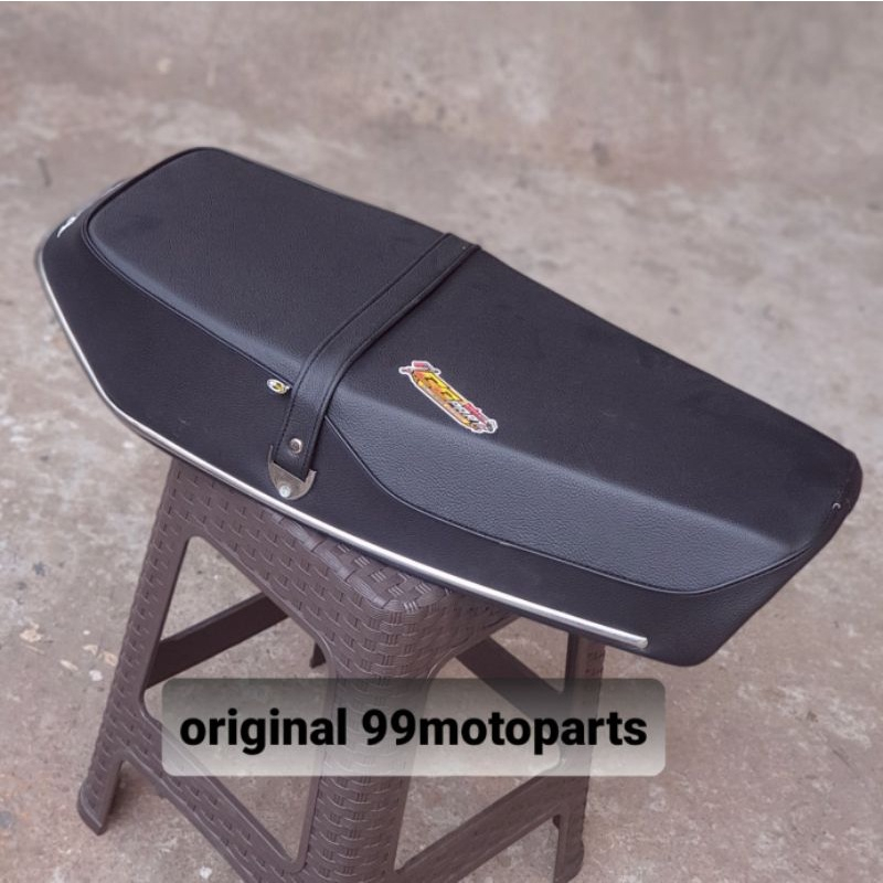 Jok GL100 kulit Full MBtech - JOK Honda GL100 MBTECH SPON BIRU