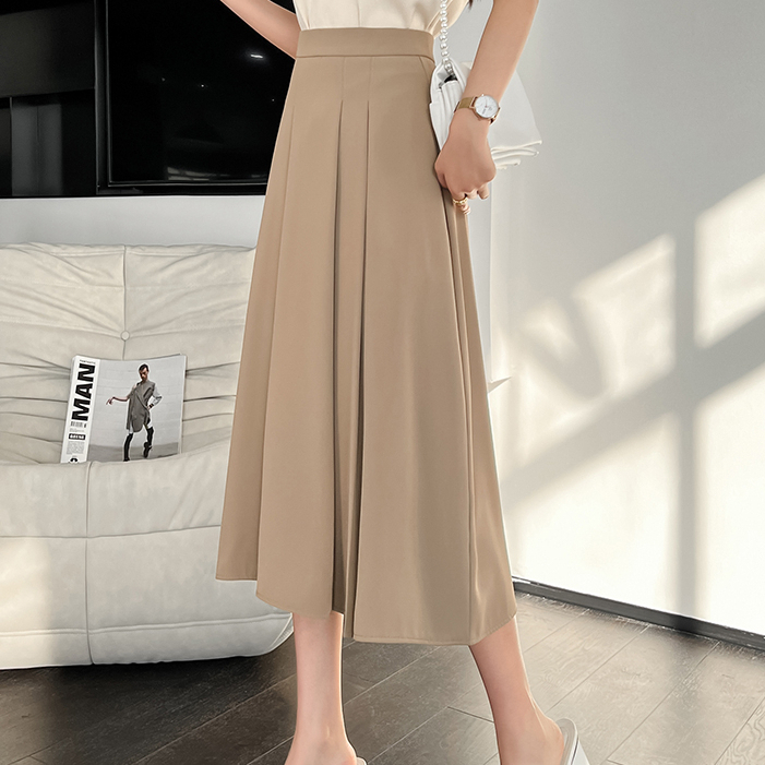 Rok Kerja Scuba Bawahan Rok Hitam Line A Kualitas Premium