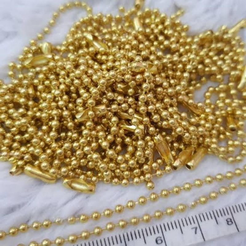 (20pcs) Rantai Kuku Biji Lada Hang Tag 10cm Gold