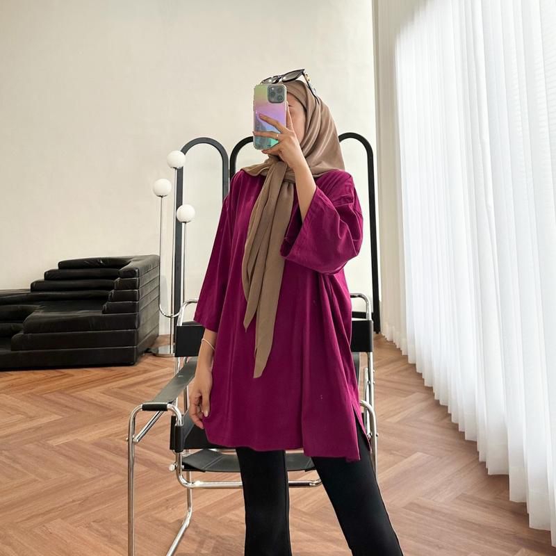 TUNIK SLIT COTTON COMBAD JUMBO