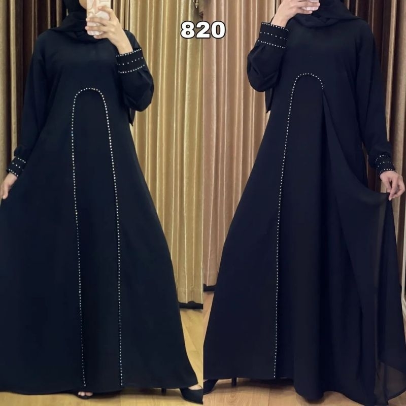 Gallery Exclusive Abaya Hitam Syari Gamis Bordir Turkey Dubai 820