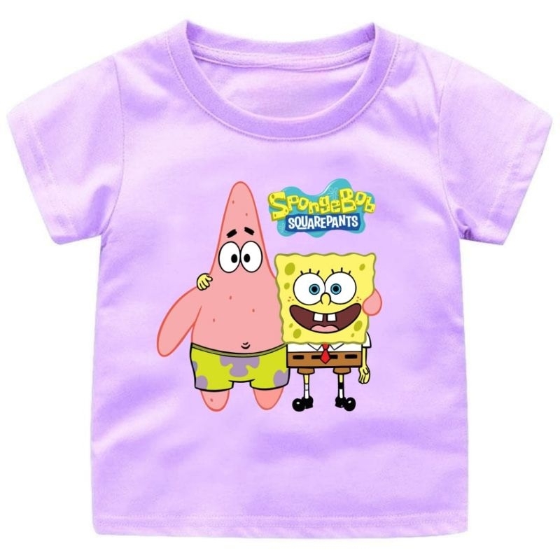 Baju Kaos Anak Usia 1-12Tahun Gambar Patrick spongebob Terbaru