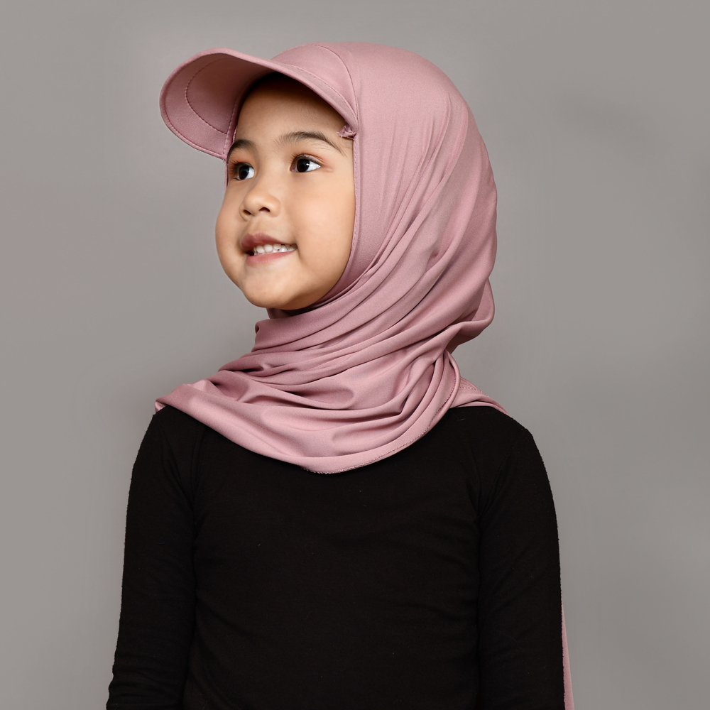 JILBAB ANAK TOPI/JILBAB ANAK PEREMPUAN TOPI/BERGO DAN PASHMINA TOPI JILBAB OLAHRAGA ANAK BAHAN JERSEY SALSA