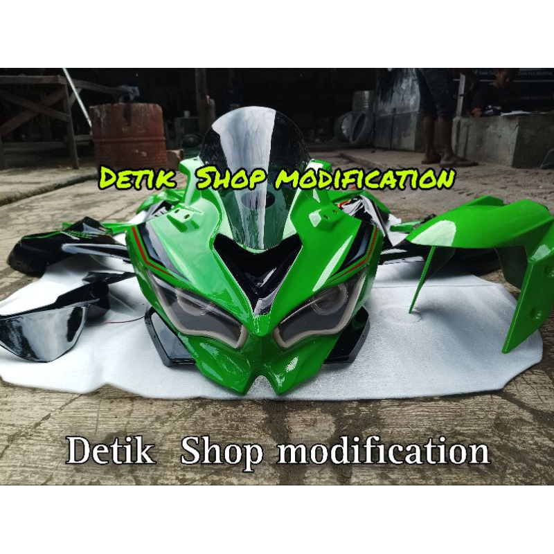 NINJA ZX25R BODY NINJA ZX25R BUAT NINJA KARBU FAIRING NINJA KARBU COVER TANGKI NINJA KARBU BODY BELA