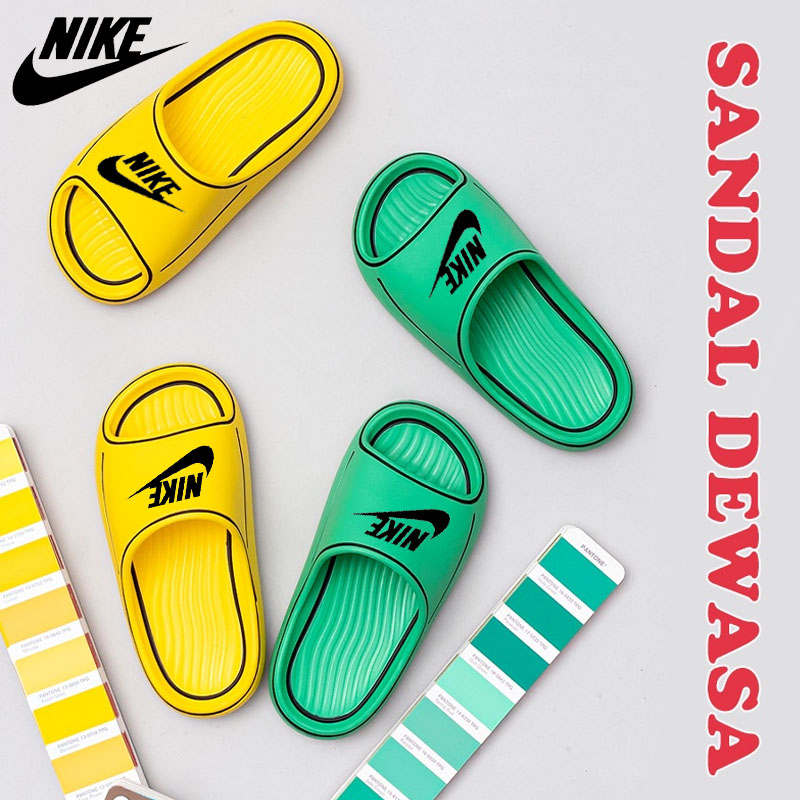 Nike Sandal Wanita Lembut Anti Selip Sandal Kasual Rumah Sendal Dewasa Wanita Size 36-41