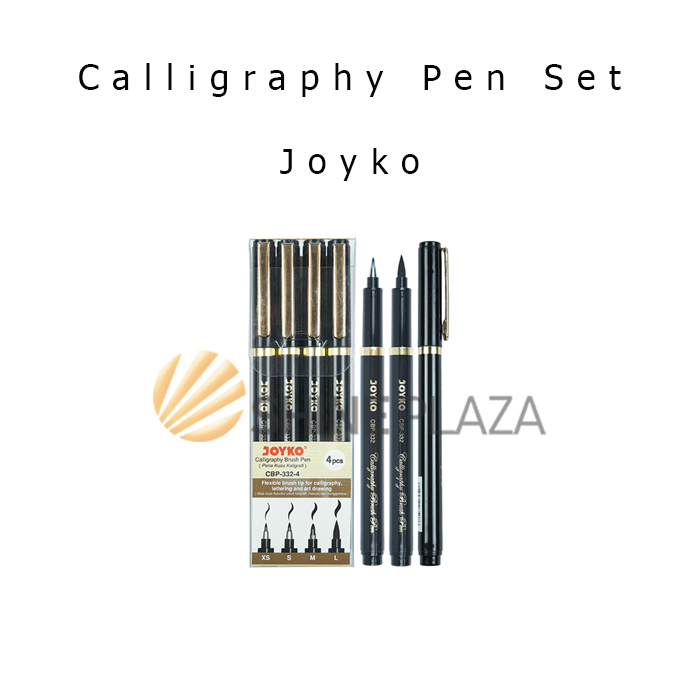 

Calligraphy Brush Pen Pena Kuas Kaligrafi Joyko CBP-332-4 1 Set 4 Pcs