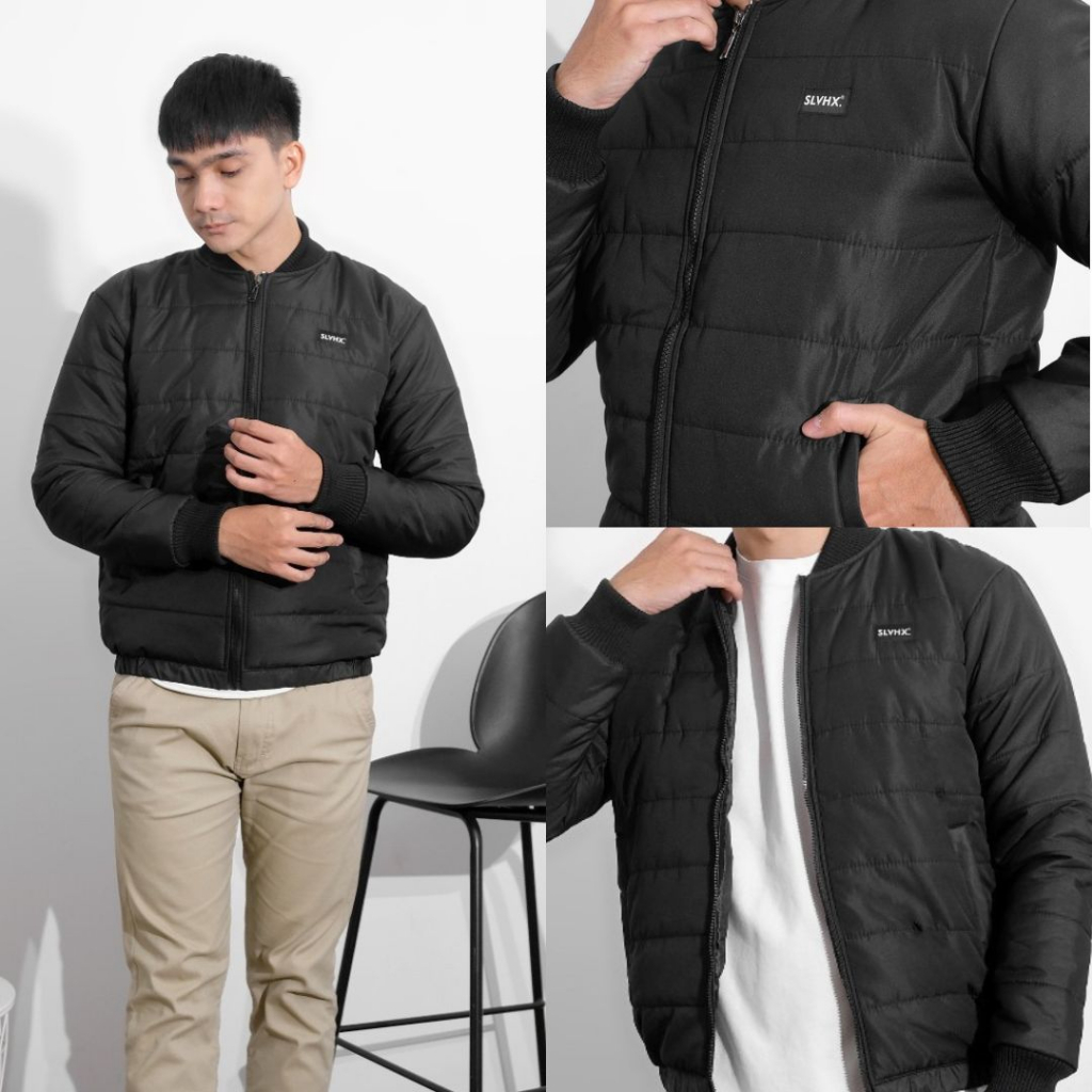 JAKET BOMBER PRIA - Jaket Gelembung Pria -Bomber Puffer Original SalvioHexia